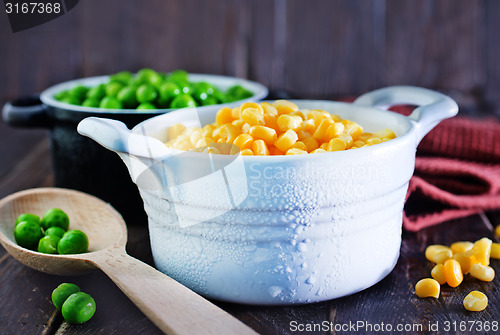 Image of corn and peas