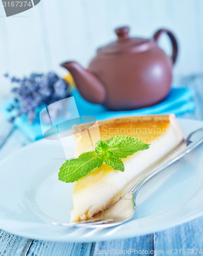 Image of sweet cheesecake