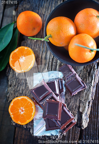 Image of chocolate and tangerines