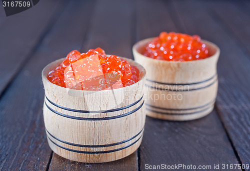 Image of red salmon caviar