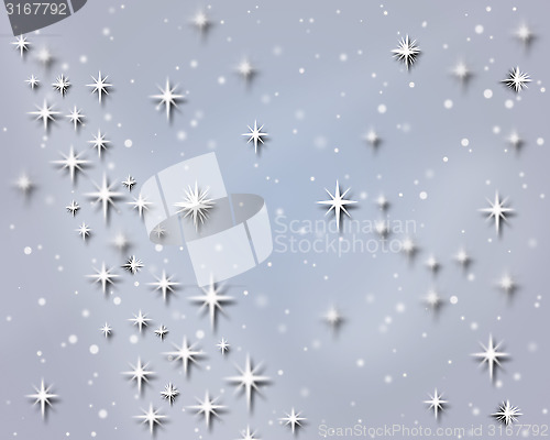 Image of snowflakes and stars for holiday