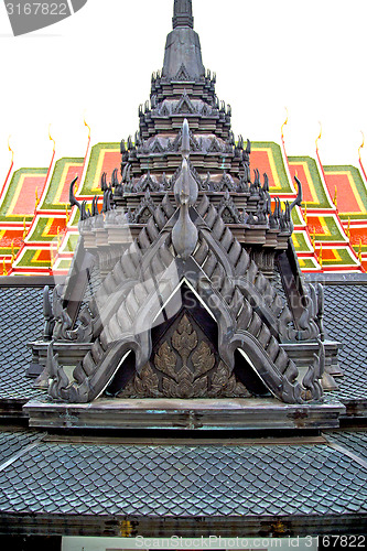 Image of roof  gold       in   bangkok   incision of the temple 