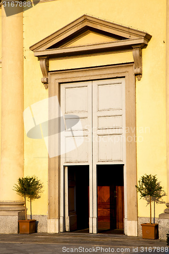 Image of  italy  lombardy     in  the robecchetto old   church     wall 