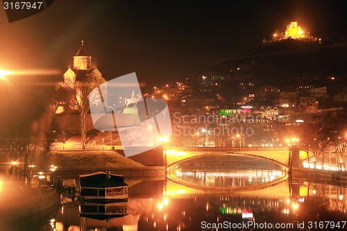 Image of Tbilisi night cityscape