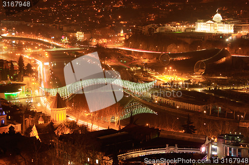 Image of Tbilisi night cityscape