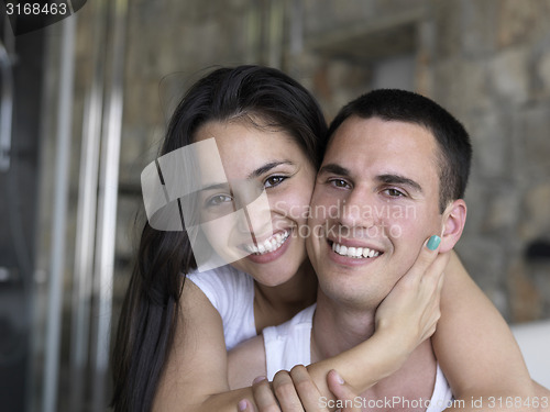 Image of couple relax and have fun in bed