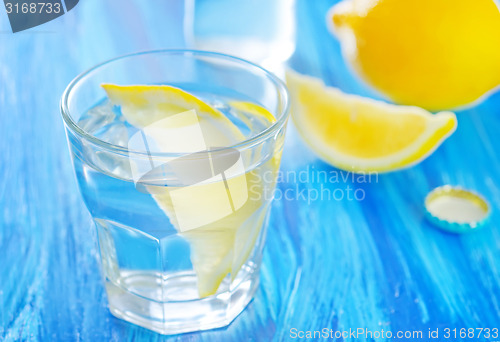 Image of water with lemon