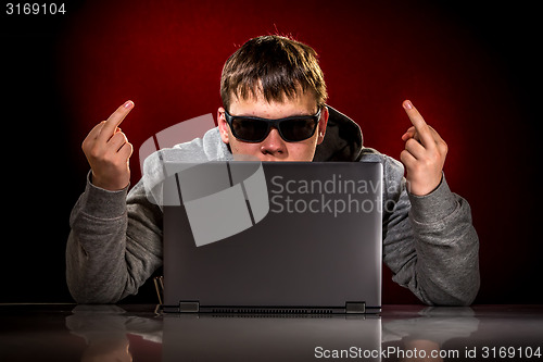 Image of Hacker with laptop