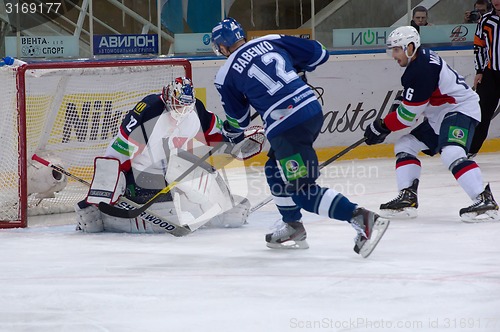 Image of Y. Babenko (12) forward, capitan of Dinamo team