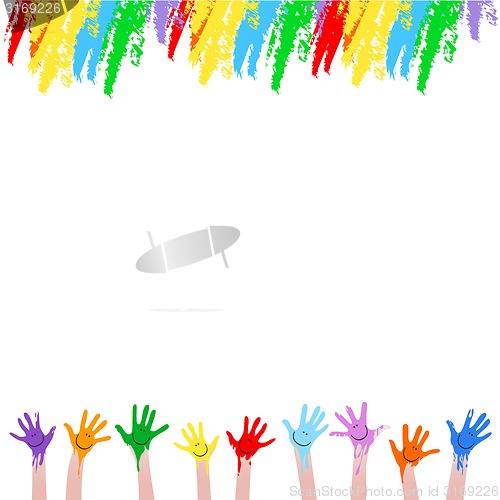 Image of colorful hands 