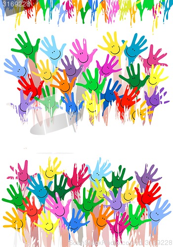 Image of colorful hands 