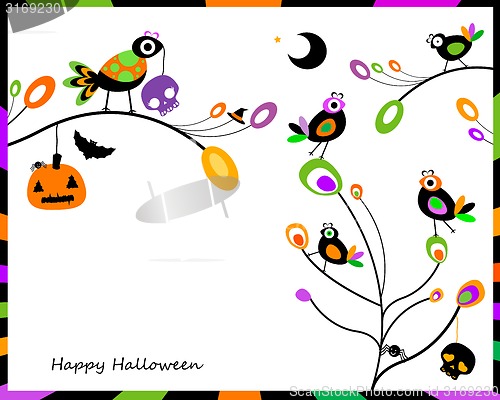 Image of halloween card with crows