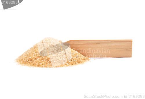Image of Brown cane sugar at plate