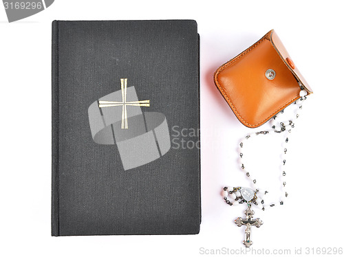 Image of Prayer book with chaplet