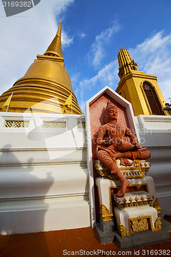 Image of asia  thailand  in  buddha statue  colors religion      mosaic