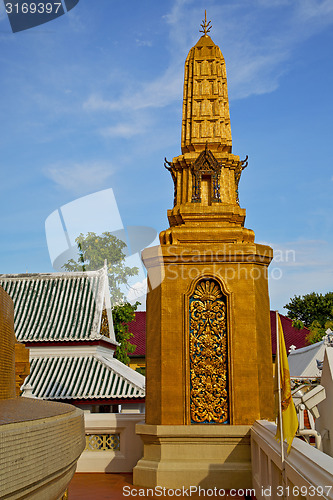 Image of  thailand asia   in  bangkok sunny  temple abstract cross colors