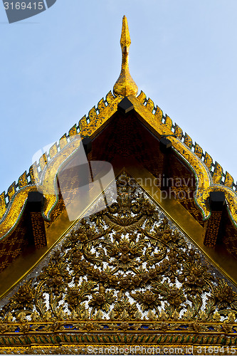 Image of bangkok in the temple  thailand abstract cross flower mosaic