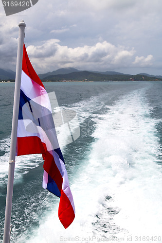 Image of asia myanmar samui bay isle   flag     thailand  sea 