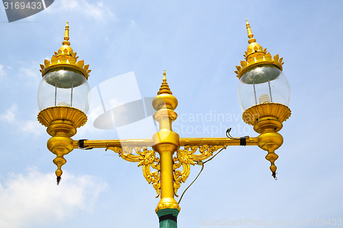 Image of street lamp bangkok thailand  in the sky   