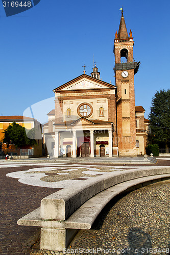 Image of in  the parabiago old   church  closed brick 