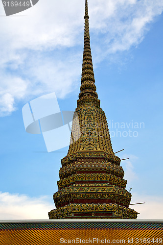 Image of  thailand  bangkok in  rain   temple     and  colors religion  m