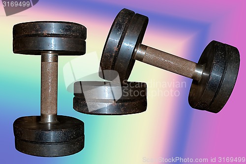 Image of two dumbbells