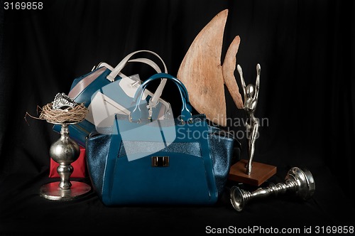 Image of Fashionable handbag composition 