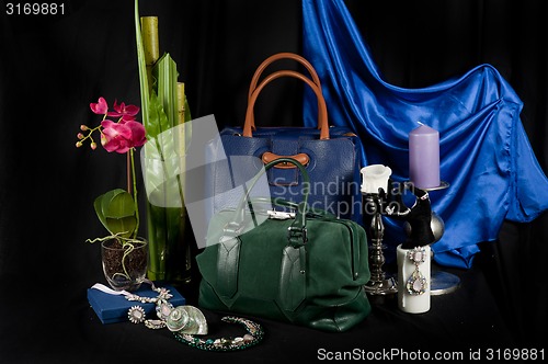 Image of Fashionable handbag composition 