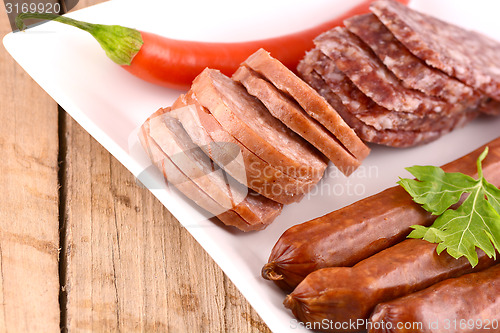 Image of salami and red pepper