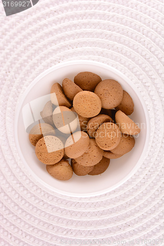 Image of sweet cake on white plate