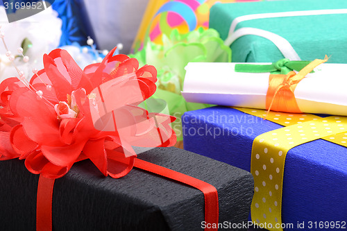 Image of set of gift box isolated