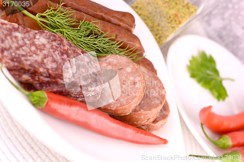 Image of slices of salame from tuscany