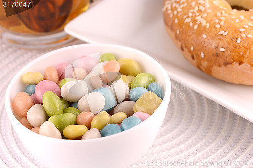 Image of candies and sweet cake