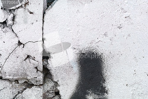 Image of classic grunge texture of aging painted wall