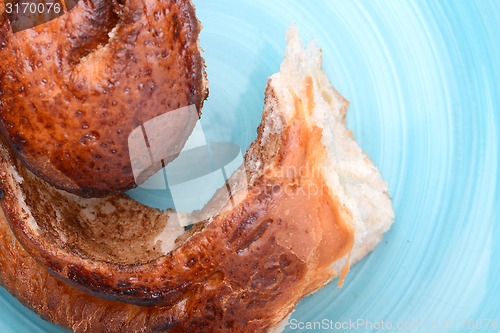 Image of close up, a slice of traditional bread