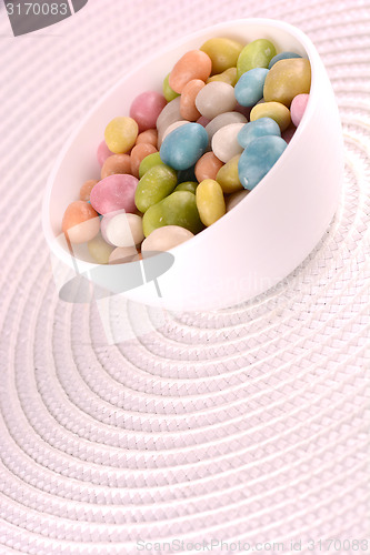 Image of candies set on white plate