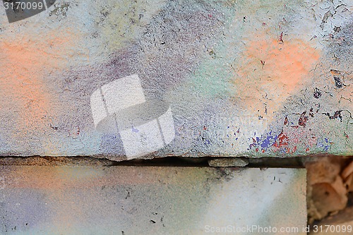 Image of classic grunge texture of aging painted wall