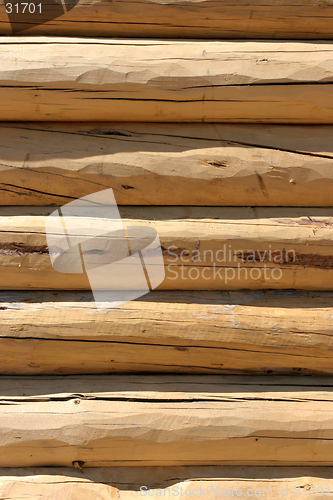 Image of log home wall detail