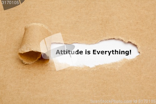 Image of Attitude is Everything Torn Paper Concept