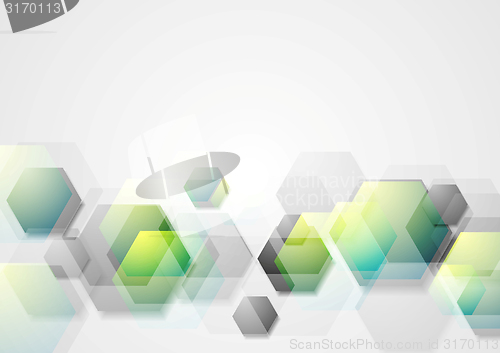 Image of Abstract geometric background with hexagons
