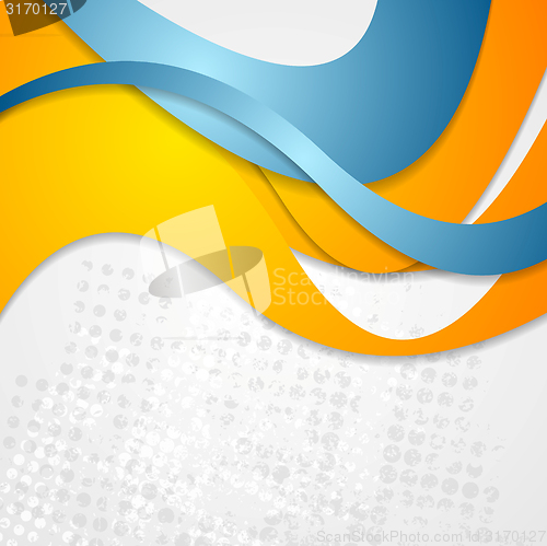 Image of Abstract corporate wavy grunge background