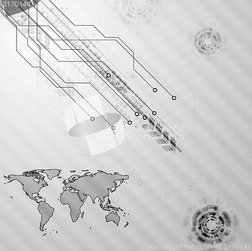 Image of Hi-tech grey vector background