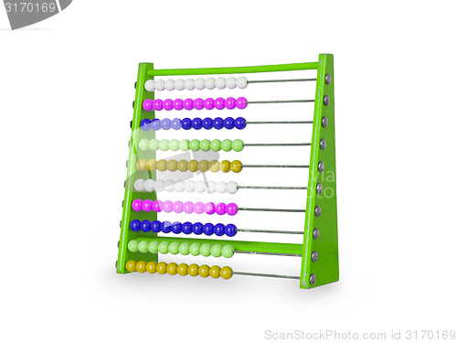 Image of Old abacus on white