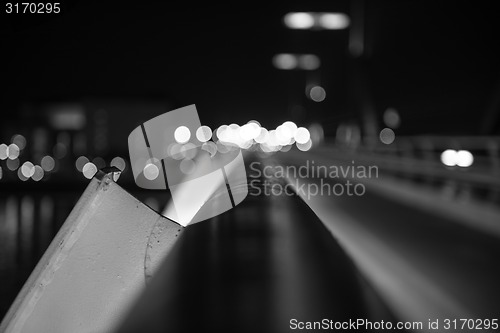 Image of Empty bridge at night