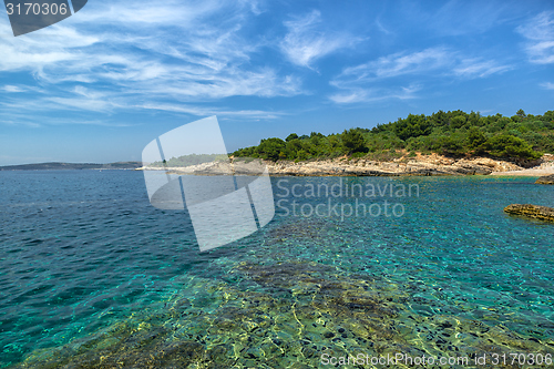 Image of Coastline with horizon and sky