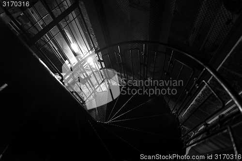 Image of Industrial staircase going down