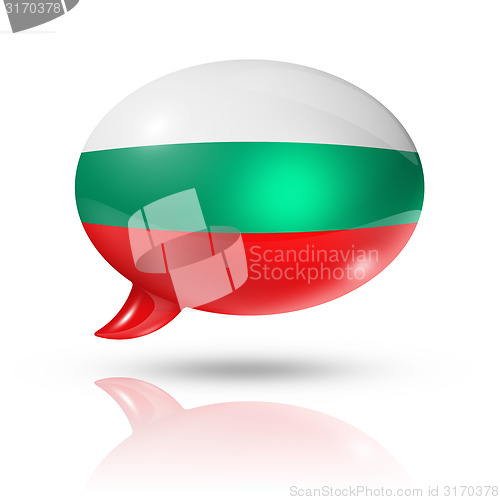 Image of Bulgarian flag speech bubble
