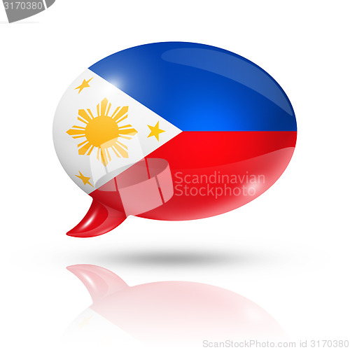 Image of Philippines flag speech bubble