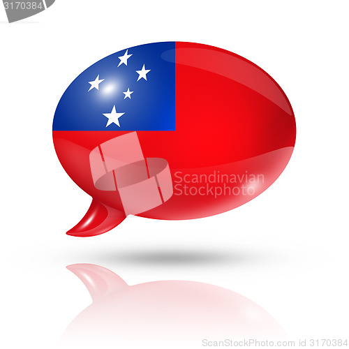 Image of Samoa flag speech bubble