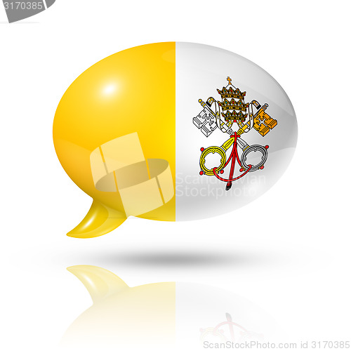 Image of Vatican City flag speech bubble